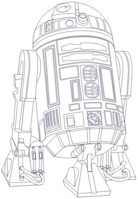 R2d2 Blueprint, R2d2 Drawing, Starwars Sketch, Droid Depot, Star Wars Crafts, Star Wars The Old, Star Wars Diy, Star Wars R2d2, Star Wars Droids