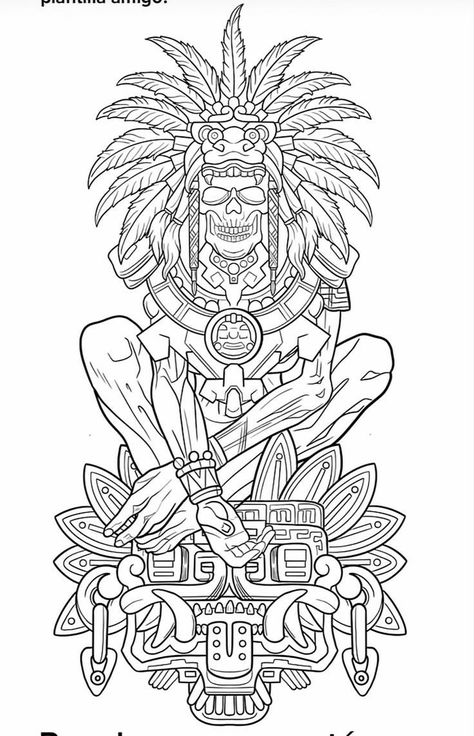 Aztec Tattoos Sleeve, Aztec Warrior Tattoo, Aztec Drawing, Aztec Artwork, Mayan Tattoos, Aztec Tattoos, Mexican Art Tattoos, Aztec Tattoo Designs, Armband Tattoos