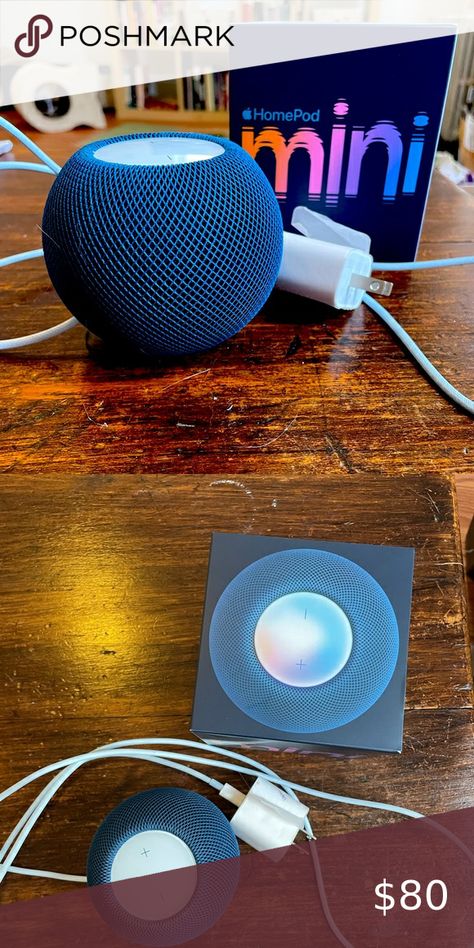 Apple HomePod Mini Apple Home Pod Mini, Apple Home Pod, Home Pod, Apple Homepod Mini, Homepod Mini, Apple Homepod, Pod House, Blue Apple, Apple Home