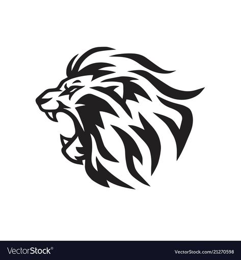 Lion Logo Design Graphics, Lion Logo Design, Lion Art Tattoo, Logo Design Graphics, Lion Silhouette, Animals Logo, Lion Sketch, Lion Vector, Vector Line Art