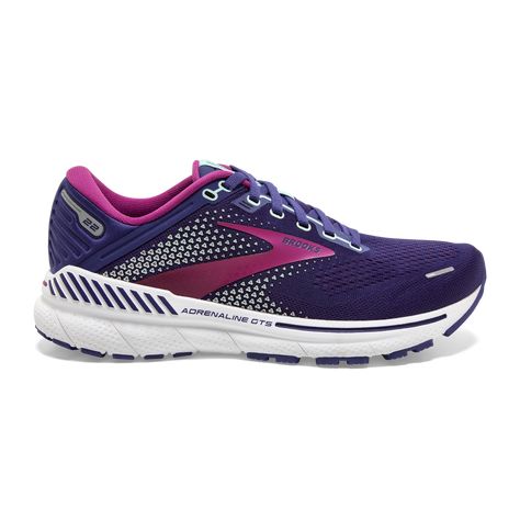 Adrenaline GTS 22 Brooks Adrenaline, Long Distance Running, Brooks Running, Run Happy, Road Running, Navy Pink, Navy Women, Brooks Sneaker, Running Women