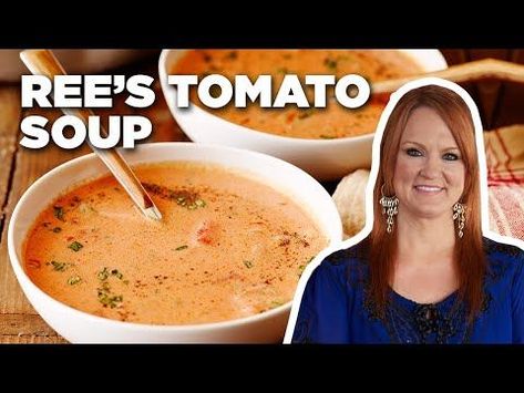 Broiled Tomato Soup Pioneer Woman, Pioneer Woman Tomato Recipes, Pioneer Woman Cheesy Tomato Soup, Food Network Soup Recipes, Ree Drummond Tomato Soup, Pioneer Woman Tomato Basil Soup, Soup Recipes Pioneer Woman, 7 Can Soup Pioneer Woman, Pioneer Woman 7 Can Soup Recipe