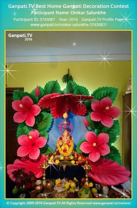 Background For Ganesh Chaturthi, Hibiscus Flower Ganpati Decoration, Diy College Decor, Bappa Decoration, Ganesha Decoration, Gauri Ganpati, Flower Decoration For Ganpati, Navratri 2024, Chaturthi Decoration