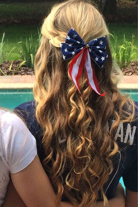 27 Fabulous Fourth Of July Hairstyles To Rock 4th Of July Hairstyles Half Up Half Down, Fourth Of July Hairstyles For Curly Hair, 4th Of July Hairstyles For Women Bandana, Hair For 4th Of July, July 4 Hairstyles, Cute Hairstyles For 4th Of July, 4th July Hairstyles, 4th Of July Hairstyle, Easy Fourth Of July Hairstyles