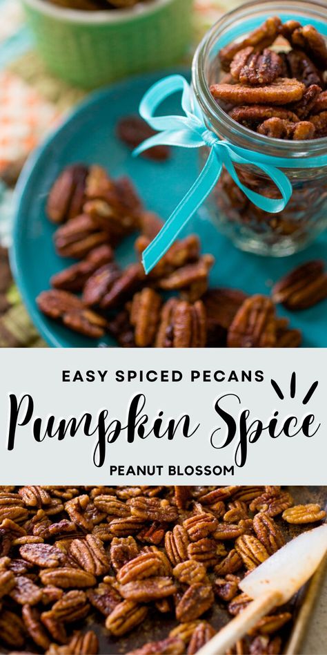 This easy spiced pecans recipe is a fall favorite. Enjoy these pumpkin spice pecans as a healthy fall snack or add them to a delicious Thanksgiving dessert, a garnish for a holiday potato side dish, or stir them into a breakfast treat. Spiced Pecans Recipe, Healthy Fall Snacks, Pumpkin Spice Pecans, Beginner Baker, Peanut Gallery, Potato Side Dish, Photography Examples, Family Projects, Family Tips