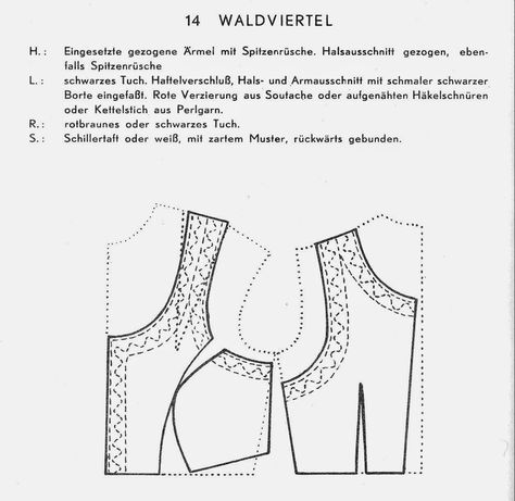 Dirndl Pattern, Costumes For Dance, Corset Sewing Pattern, Folk Clothing, Costume Patterns, Pattern Drafting, Craft Patterns, Historical Clothing, Vintage Sewing Patterns