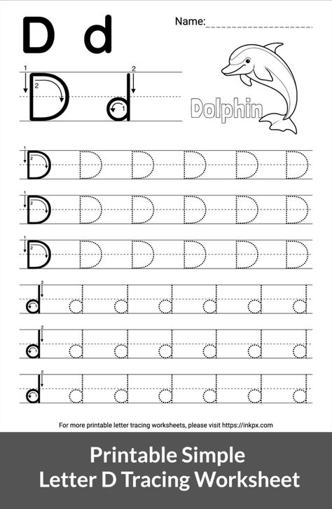 letter tracing printables The Letter D Worksheet, D Tracing Worksheet, Letter D Tracing, D Worksheet, Letter D Worksheet, Free Printable Alphabet Worksheets, Tracing Worksheets Free, Alphabet Writing Practice, Printable Alphabet Worksheets