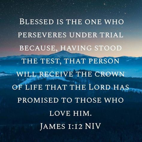 James 1:12 NIV Blessed is the Endurer  When life's trials feel overwhelming, remember: blessed is the one who perseveres through temptation. This isn't about avoiding difficulties, but about emerging victorious on the other side. Discover the incredible promise of a crown of life awaiting those who endure with faith and resilience. Bible Verses About Temptation, Verses About Temptation, Overcoming Temptation, James 1 12, Crown Of Life, Seek Peace, Quotes Prayer, James 1, Facing Challenges