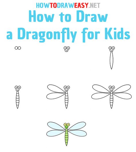 How to Draw a Dragonfly Step by Step #DragonFly #Insect #DragonflyDrawing #EasyDrawings #DragonflySketch #EasyDrawingDragonFly #InsectDrawing #Insects #StepbyStepDrawings How To Draw A Dragonfly, Draw A Dragonfly, Teach Kids To Draw, Insects For Kids, Elementary Drawing, Bugs Drawing, Cute Dragonfly, Dragonfly Drawing, Dragonfly Insect