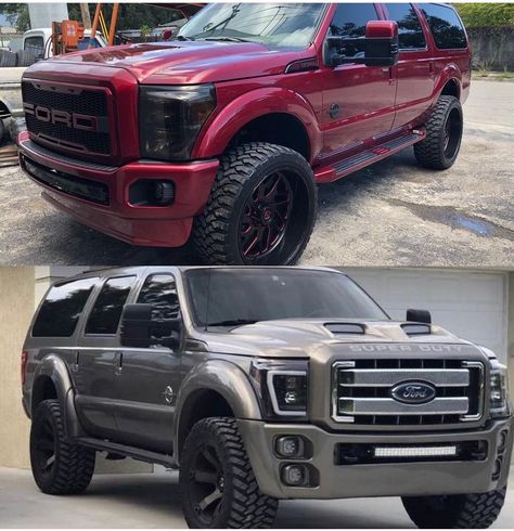 Excursion Conversion, Lifted Suv, Ford Excursion Diesel, Ford Super Duty Trucks, Big Ford Trucks, Super Duty Trucks, Trucking Life, Ford Explorer Sport, Ford Pickup Trucks