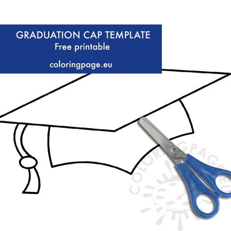 Graduation Cap Template free printable Graduation Hat Template, Graduation Cap Template, Graduation Cap Pattern, Cap Template, Preschool Patterns, Template Free Printable, Hat Template, Graduation Templates, Pre K Graduation