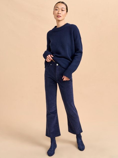 Things I Love Thursday - The English Room Navy Corduroy Pants Outfit, Corduroy Pants Outfit, English Room, Corduroy Pant, Chelsea Girls, Reversible Skirt, Flare Pant, Denim Outerwear, Cute Jackets