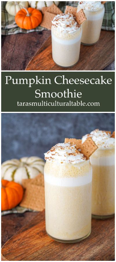 A recipe for a Pumpkin Cheesecake Smoothie! Pumpkin puree is blended with cream cheese, oats, banana, and spices for a delicious and easy fall drink. Pumpkin Cheesecake Smoothie, Cream Cheese Smoothie, Fall Smoothie Recipes, Pumpkin Spice Smoothie Bowl, Smoothie Pumpkin, Healthy Pumpkin Cheesecake, Pumpkin Shake, Fall Smoothies, Pumpkin Spice Cream