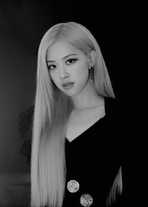 Blackpink Rosé Hot, Rosé Blackpink Black, Rose Dark Icons, Rosé Blackpink Icons, Rosé Hot, Rosé Black And White, Rose Queen, Park Rosé, Dara Kpop