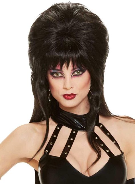 Rubies Costume Elvira Mistress of the Dark Long Wig, Black, One Size: Amazon.ca: Clothing & Accessories Elvira Costume, Elvira Mistress Of The Dark, High Hair, Wig Party, Celebrity Halloween Costumes, Disney Halloween Costumes, Wig Stand, Black Wig, Wigs Online