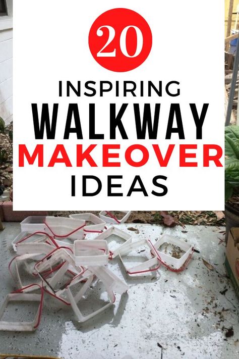 Makeover your front or back walkway paths for cheap with these easy garden stepping stones and other backyard walkway ideas. See how you can make paths to door for cheap with ice cream containers and other simple yet creative ideas on a budget. #diy #walkway #steppingstones Walkway Ideas Diy Pathways, Easy Walkway Ideas, Backyard Walkway Ideas, Diy Stone Walkway, Diy Walkway, Diy Pathway, Small Space Inspiration, Backyard Walkway, Nautical Living Room