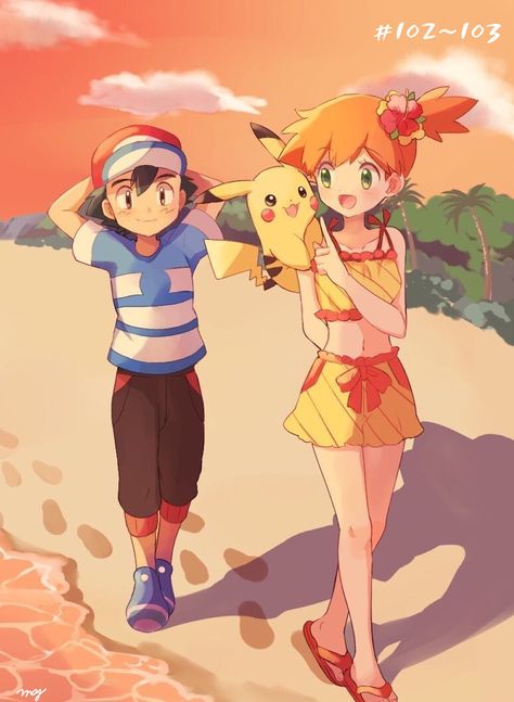 Pinterest Ash Misty, Pokemon Ash And Misty, Misty From Pokemon, Pokemon Original, Pokemon Couples, Ash And Misty, Pokemon Ash And Serena, Pokemon Movies, Pokemon People