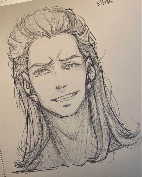 Layers In Hair, New Long Haircuts, Dudes With Long Hair, Hair References Drawing, Anime Boy Art, Long Hairstyles With Layers, Ponytail Drawing, Hairstyles With Layers, Long Hair Drawing