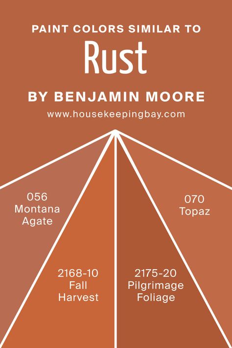 Colors Similar to Rust 2175-30  by Benjamin Moore Organic Bathroom, Brown Paint Colors, Rust Paint, Paint Colors Benjamin Moore, Benjamin Moore Colors, Brown Paint, Montana Agate, Paint Colors For Home, Trim Color