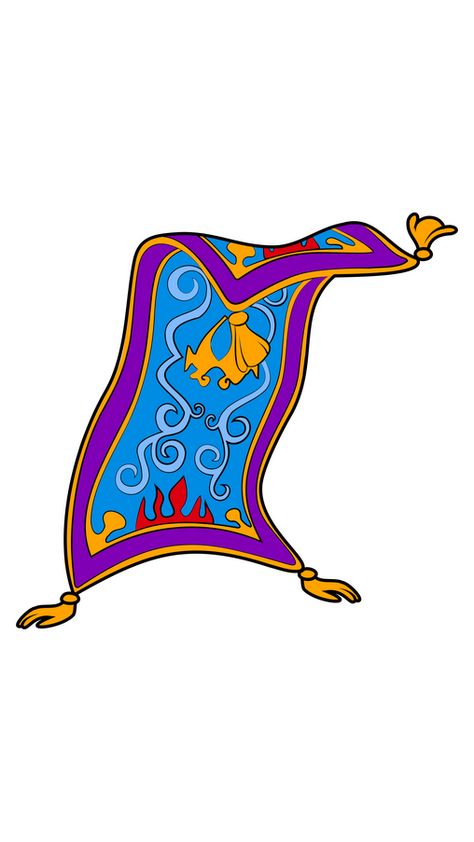 Did you think this is an ordinary blue and purple сarpet with a beautiful pattern? But no, this is the Magic Carpet - a friend of Aladdin who knows how to fly, so it serves as his transport. The... Aladdin Carpet Drawing, Aladdin Clipart, Magic Carpet Aladdin, Carpet Drawing, Aladdin Carpet, Carpet Cartoon, Funny Disney Characters, Aladdin Art, Aladdin Magic Carpet