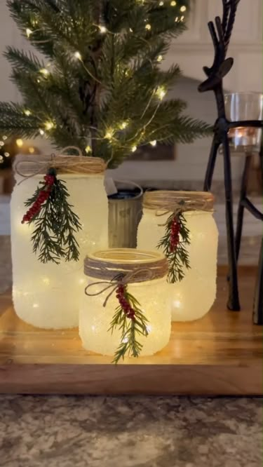 all-thingslife.com|By @ ourwintonhome DIY Snowy Christmas Jar, Lit Jar Decor, Festive Jar Crafts, Winter Wonderland DIY, Christmas Mason Jar Ideas, Snowy Luminary DIY, Holiday Jar Decoration, Creative Christmas Lights, Snowy Holiday Crafts, Jar Decor for Winter, DIY Christmas Luminaries, Jar Decorating Inspiration, Christmas Craft Ideas, Winter Jar Decorations, Illuminated Snowy Jars Jar Christmas Crafts, Mason Jar Christmas Crafts, Mason Jar Christmas, Dollar Store Christmas Crafts, Christmas Decorations Diy Crafts, Diy Christmas Ideas, Christmas Decorations Easy, Handmade Christmas Crafts, Dollar Store Christmas