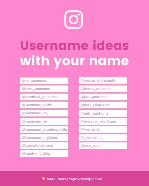 Want to use your own name in your Instagram username but it’s already taken? These unique and aesthetic Instagram username ideas are great for boys, girls, or even pets! These are the best cool and funny ideas to incorporate your name into your Instagram username. #instagramtips #instagramstrategy #instagrammarketing #socialmedia #socialmediatips Photography Usernames, Cool Usernames For Instagram, Nom Instagram, Usernames Para Instagram, Cool Usernames, Usernames Ideas, Idee Username, Aesthetic Names For Instagram, Caption Ig