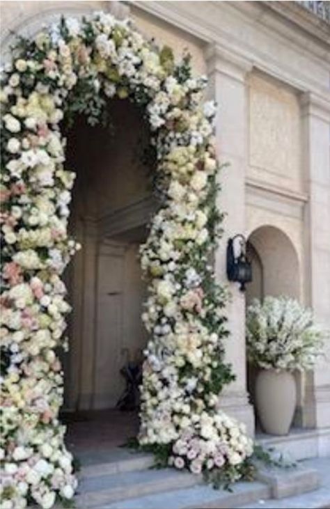 Emily Travis Wedding, Emily Travis, Travis Wedding, Plus Wedding Dresses, Como Wedding, Chateau Wedding, Lake Como Wedding, Floral Arch, Wedding Stage