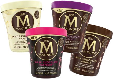 Magnum pints Magnum Ice Cream Aesthetic, Ice Cream Magnum, Ice Cream Tub, Magnum Ice Cream, Ice Cream Tubs, Money Saving Mom, Junk Food Snacks, Ice Cream Popsicles, Vanilla Chocolate