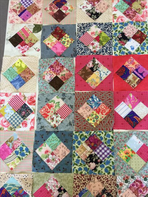 Economy Block, Antique Quilts Patterns, 4 Patch Quilt, Four Patch, Nine Patch Quilt, Basic Quilt, Scrappy Quilt Patterns, Scrap Quilt Patterns, Nine Patch