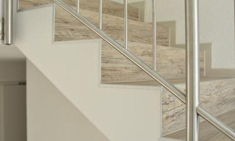 How To Install Vinyl Plank Flooring On Stairs Install Vinyl Plank Flooring Diy, Lvp Stairs, Vinyl Plank Flooring On Stairs, Plank Flooring Diy, Flooring On Stairs, How To Install Vinyl Plank Flooring, Brand New House, Open Stairs, Treads And Risers