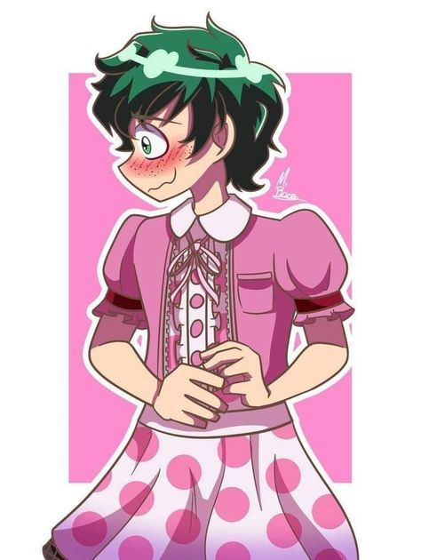 Deku In A Dress, Anime Dress, A Drawing, A Dress, Dress To Impress, Image Search, New Dress, Drawings, Anime