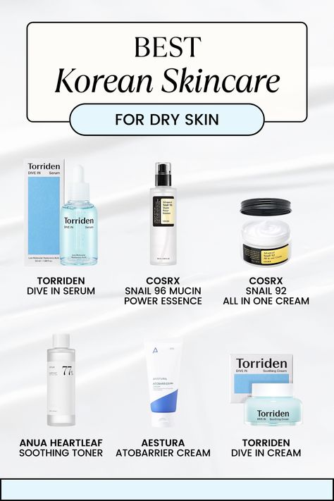 Skincare Products For Dry Skin, Korean Skincare For Dry Skin, Best Korean Skincare Products, Products For Dry Skin, Skincare For Dry Skin, Korean Toner, Best Korean Skincare, Korean Skincare Products, Dry Skin Care Routine