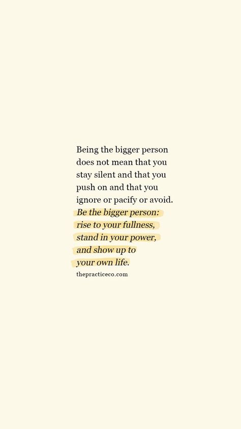 Person Quotes, Bigger Person, Daily Devotion, Take The High Road, High Road, Happy Heart, God Loves You, Deep Thought Quotes, Daily Devotional