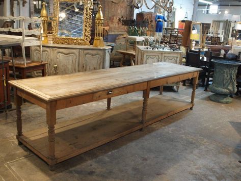 Draper Table, Craftsman Dining Table, Farm Kitchens, Antique Work Table, Kitchen Block, French Country Style Kitchen, Antique Farm Table, Kitchen Island Furniture, Kitchen Prep Table