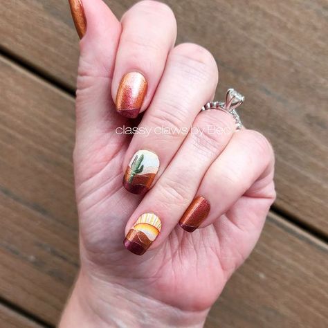 Sedona Nails, Southwest Nail Designs, Southwest Nails, Hiking Nails, Desert Nails, Arizona Nails, Southwest Vibes, Desert Theme, Sunset Nails