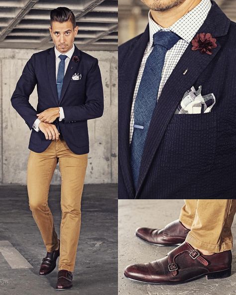 #menswear #menstyle #lookbook #style Terno Slim Fit, Terno Slim, Blazer Outfits Men, Fashion Network, Sharp Dressed Man, Mens Formal, Brown Pants, Mens Fashion Suits, Work Looks