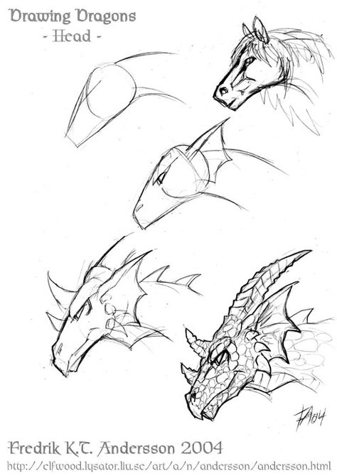 Two Headed Dragon Drawing, Dragon Reference Head, How To Draw A Dragon Head, Dragon Head Drawing Reference, Dragon Head Drawing, Drawing Dragons, Mythical Creatures Drawings, Easy Dragon Drawings, Dragon Anatomy