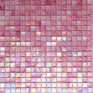 Backsplash Tiles - Bed Bath & Beyond All White Room, Salon Suites, Pink Tiles, Pink Bathroom, Pink Kitchen, White Rooms, Glass Mosaic Tiles, Tile Samples, Wall And Floor Tiles