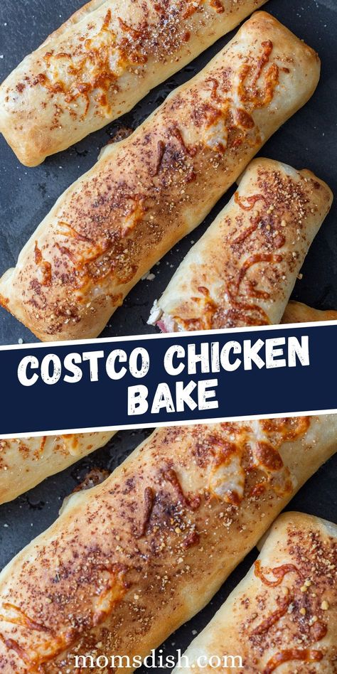 Have you tried the Costco Chicken Bake? If you’re obsessed with this food court legend, you have to try this copy cat recipe. Made at home in just 30 minutes! Costco Food Recipes, Food Court Copycat Recipes, Costco Sandwich Bread Recipe, Homemade Chicken Bake Costco, Modern Market Copycat Recipes, Restaurant Copycat Dinner Recipes, Chicken Bake Costco Copycat, Copy Cat Restaurant Food, Copycat Costco Chicken Bake