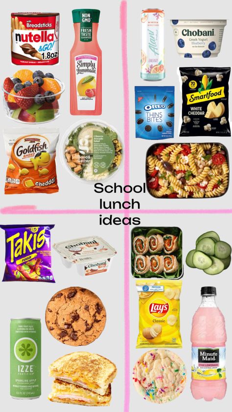 Quick School Lunches, Homemade School Lunches, Kids Lunch Box Meals, Easy School Lunches, School Lunch Recipes, Healthy Lunch Snacks, Meal Prep Snacks, School Lunch Ideas, Healthy School