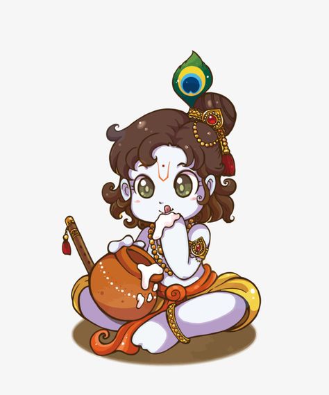 Radha Cartoon Images, Iskcon Temple Bangalore, Raksha Bandhan Drawing, Krishna Poster, Happy Birthday Krishna, Art Krishna, God Sticker, Krishna Drawing, Little Krishna