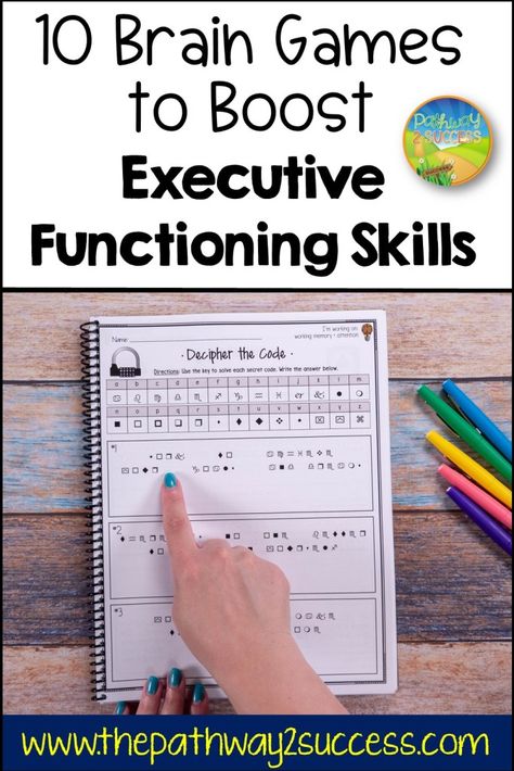 Executive Functioning Activities Kids, Executive Functioning Lessons, Executive Functioning Activities, Learning Hacks, Executive Functioning Strategies, Teaching Executive Functioning, Brain Teasers For Kids, Planners And Organizers, Executive Functioning Skills