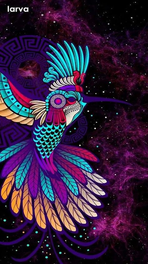 Colibri Wallpaper, Latin American Folk Art, Aztec Warrior Tattoo, Hd Mobile Wallpaper, Mexican Culture Art, Frida Art, Mayan Art, Hummingbird Art, Sketch Tattoo Design