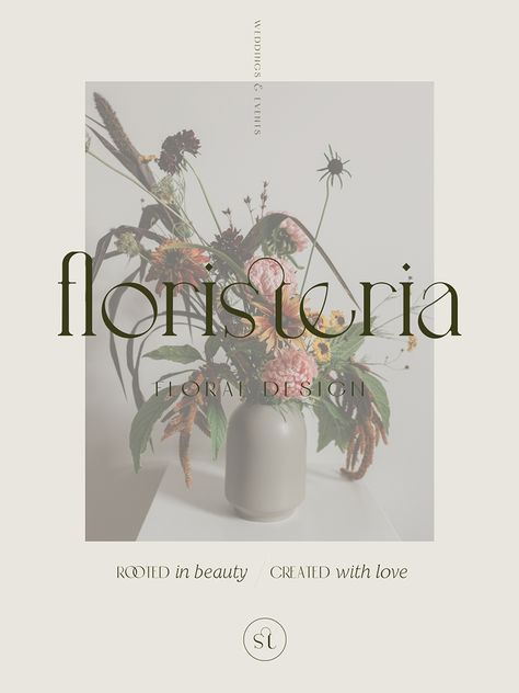 Flower Shop Catalogue Design, Floral Flyer Design, Floral Design Branding, Florist Design Branding, Flower Branding Design, Floral Packaging Design, Flower Packaging Design, Floral Design Aesthetic, Flower Shop Branding