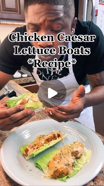 Michael J. O’Neal on Instagram: "*Chicken Caesar Lettuce Boats Recipe*   #chickencaesar #chickencaesarwrap #ketolifejourney #ketowarriors #ketorecipeideas #ketofriendlydinner #ketofriendlyfoods #chickencaesarsalad #chickenlettucewraps #easyketomeals #chickencaesarlettuceboats #eliteeats #stubbsseasoning #giantfoods #viral #fyp #foryou #foryoupage #ninjakitchen #ninjablender #mccormickseasonings #theonealsway #weberseasoning #cento #greypouponmustard #greypoupon #dukesmayo #dukesmayonaise #explorepage" Chicken Ceasar Lettuce Boat, Caesar Lettuce Wraps, Chicken Boats Lettuce, Chicken Caesar Lettuce Boats, Chicken Ceasar Lettuce Wraps, Lettuce Boats Chicken, Chicken Caesar Lettuce Wraps, Chicken Lettuce Boats, Caesar Chicken Wrap