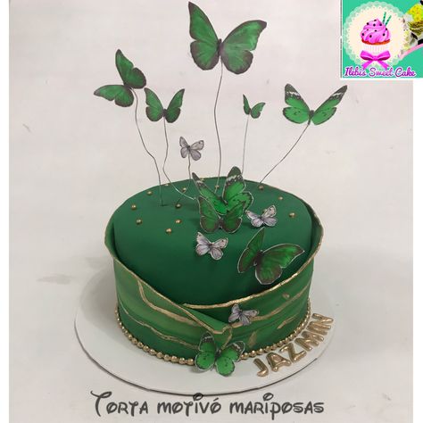 Mariposas, verde esmeralda , Quince, Cake, Quick Saves, Color