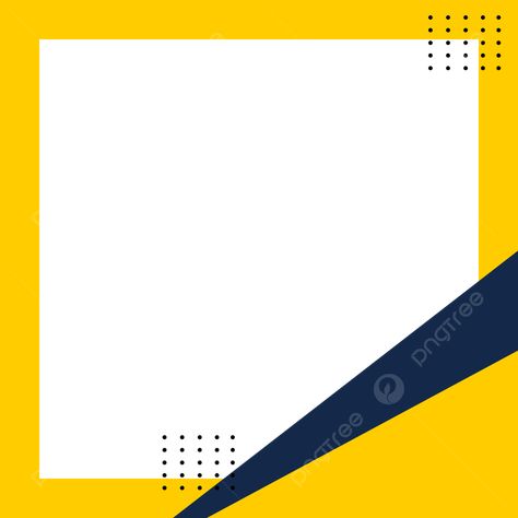 Frame Social Media Design, Yellow Frame Template, Yellow Social Media, Social Media Png, Social Media Frame, Media Png, Template Social Media, Abstract Paper, Frame Template