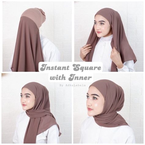 Pashmina Inner, Tutorial Hijab Pashmina, Tutorial Hijab, Instant Hijab, Womens Leggings, Ootd Hijab, Hijab Tutorial, Triangle Shape, Muslim Fashion