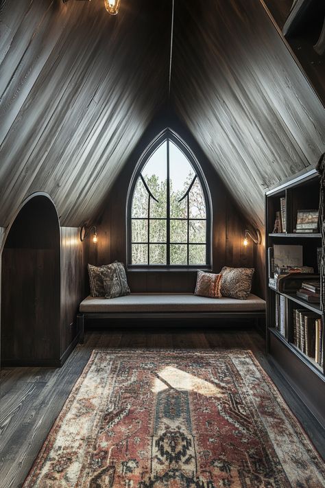 61 Gothic Revival Tiny House Interiors - TastyInteriors Gothic Revival, Tiny House Interior, Vintage Elegance, Design Guide, House Interiors, Cozy Corner, Minimalist Living, Home Interiors, Tiny House