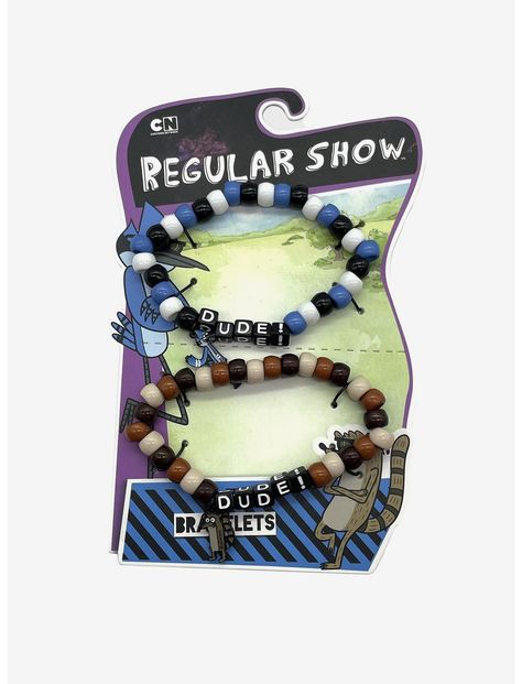 Spongebob Beaded Bracelets, Matching Anime Bracelets, The Beatles Bracelet, Regular Show Merch, Hxh Bracelet, Summer Camp Bracelets, Character Themed Bracelets, Cute Gifts For Crush, Mordecai And Rigby Costumes